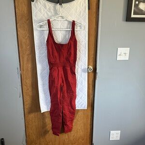 Free People Red Jumpsuit